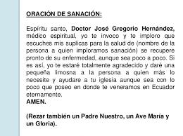 José gregorio hernandez es quien puede volver una realidad la sanación de un ser querido. Oracion A Jose Gregorio Hernandez Esbiblia