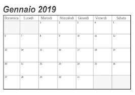 Calendario Gennaio 2019 Da Stampare Calendario Gennaio 2019 Da