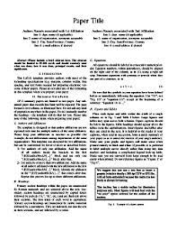A number of templates using the ieee style are available on overleaf to help you get started. Ieee Paper Review Format Ieee Format For Authors Paper Title Subtitle As Needed Paper Subtitle 1 Pitamber Adhikari Research Scholar Cse N I E T Fugitivesoulantigo