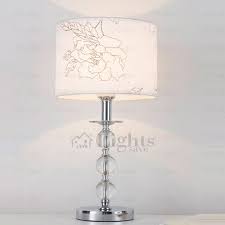 Modern Lamp Shade Fabric E26 E27 Crystal Base