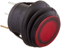 An illuminated rocker switch is like a spst toggle switch with an extra terminal which allows the light to work. Amazon Com Nte Electronics 54 527w Waterproof Round Illuminated Rocker Switch Spst Circuit On None Off Action Nylon Red Led Actuator 0 187 Quick Connect Terminals 16 Amp 125v Industrial Scientific
