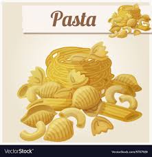 Pasta Detailed Icon Royalty Free Vector Image Vectorstock Halloween Spell Book Fruit Cartoon Vector