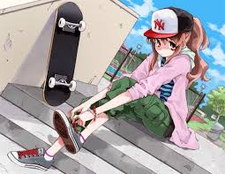 This Is Amber She Loves Skateboarding And Nothing Else She Is Shy And Kind But Can Have A Huge Attitude Towards People Who Bul Manga Girl Zeichnungen Nachmalen