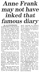 All that time, anne kept a diary. Anne Frank Codoh