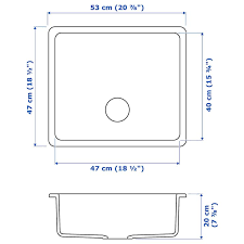 Havsen Lavello Da Incasso 1 Vasca Bianco 53x47 Cm Ikea It Einbauspule Ikea Waschmaschine