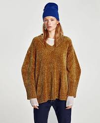 Zara Dan 2 Oversize Sonil Kazak Resmi Triko Kadin Orgu