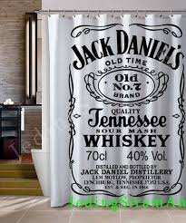 Jack Daniels Logo White Shower Curtain Jack Daniels Jack Daniels Logo White Shower Curtain