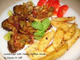 Lamb Chops With A Honey Saffron Sauce Fauzia S Kitchen Fun Healthy Ramadan Recipes Lamb Chops Lamb Chop Recipes