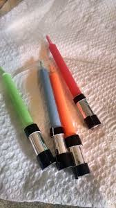 Homemade Light Sabers With Candles And Duct Tape Star Wars Birthday Party Star Wars Candles Star Wars Theme Party