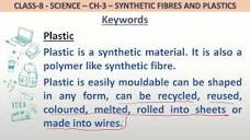 Definition of Plastic for class 8 science. - YouTube