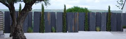 Haie Cloture De Jardin En Ardoise Cloture Jardin Idees De Cloture Deco Exterieure