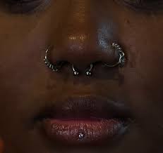 Cute little septum walk in from tonight 🖤 Needle and taper:  @stilettopiercingsupplies Jewelry: @invictus_bodyjewelry  @skylla.tattoostudio