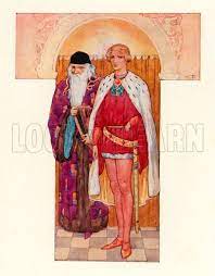 Merlin With Galahad By His Side Illustration For Stories Of King Arthur Ward Lock C 1910 History Images Illustration Merlin