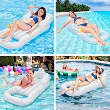 Sold and shipped by spreetail. Buy Growsland Pool Floats For Adults And Kids Outdoor Toys Inflatable Pool Lounge Chairs With 3 Modes Led Lights Cup Holder Back Support For Swimming Pool Water Park Beach Lake River Online