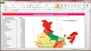 Geographic Heat Map India Excel Template How To Change Colour Gradient