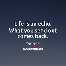 Dec 2, 2016·2 min read. Life Is An Echo What You Send Out Comes Back Idlehearts