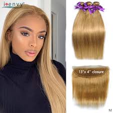 This link is to an external site that may or may not meet accessibility guidelines. 27 Honey Blonde Bundles With Frontal Closure Peruvian Human Hair Weave Straight Pre Colored Bundles With 13 4 Closure Non Remy Buy At The Price Of 68 28 In Aliexpress Com Imall Com