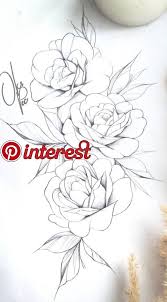 Rozi Trafaret Tattoos Pinterest Tattoo Drawings Body Art Tattoos And Tattoo Designs Dessin Pivoine Dessin De Fleur Dessin Floral