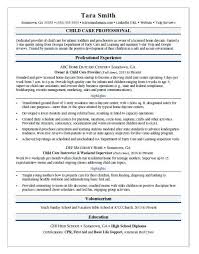This letter accompanies your application and supporting documents, such as a transcript of. Child Care Resume Sample Monster Com