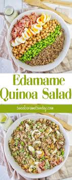 Edamame Quinoa Salad Sweet Caramel Sunday Quinoa Quinoasalad Quinoasaladrecipe Quinoarecipes Edamame E Quinoa Salad Recipes Edamame Recipes Easy Salads