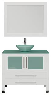 Bowl sink glass vanity mirror wall bathroom vessel sink vanity narrow bathroom vanities vanity sink bathroom vanity countertops led mirror xinda bathroom cabinet co.,ltd provide the reliable quality glass top vanity set and vanity for bowl sink and glass sink bowls vanity with ce. 36 White Solid Wood Glass Single Vessel Sink Vanity Chrome Faucet Contemporary Bathroom Vanities And Sink Consoles By Bathroom Marketplace Houzz