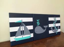Nautical Nursery Decor Baby Boy Girl Nautical Room Decor Sailboat Nursery Whale Decor Whale Nursery Nautical Theme Gray And Navy Nautical Amazon Ca Home