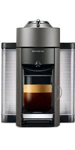 Nespresso vertuo next coffee and espresso machine with aeroccino new by breville, light grey and espresso maker + nespresso capsules vertuoline, medium and dark roast coffee, 30 count coffee pods: Amazon Com Nespresso Vertuo Next Coffee And Espresso Machine By De Longhi With Aeroccino White Everything Else