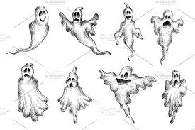 Halloween Eerie And Funny Ghosts Funny Ghost Ghost Drawing Scary Drawings