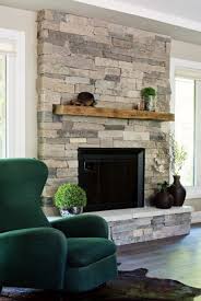 Try deep green with copper. Ledge Stone Veneer Interior Fireplaces Modern Living Room Toronto By Stone Selex Houzz