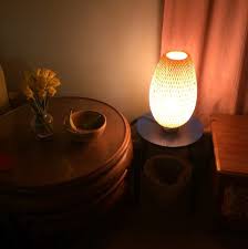 Boja Nickel Plated Bamboo Rattan Table Lamp Ikea Table Lamp Lamp Clear Light Bulbs