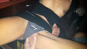 Slim Amateur Babe Gets Her Shaved Pussy Fingered In Public Video at Porn Lib