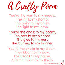 A Crafty Poem Crafty Top Crafts Poems