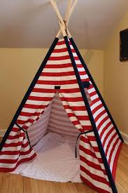 Black And White Striped Teepee Red And White Stripe Teepee With Window Kids Play Tent Teepee Striped Teepee Kids Play Tent