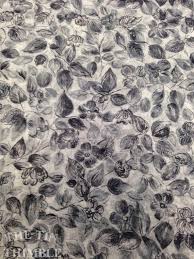 Black And White Floral Fabric By The Yard Sheer Vintage Fabric 1 Yard Vintage Black White Fabric Yardage Poly Cotton Blend Leaf Print Black White Floral Black And White Fabric Vintage Fabric Fabric Yardage