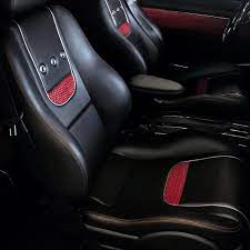 Custom Bucket Seats Black Red Grey Woven Leather Grommets Upholstery Armchair Couch Upholstery Upholstery Cushions