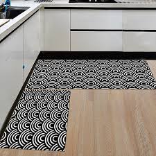 A simple rug can really help amp up the decor in any space. Black White Kitchen Mat Geometric Print Kitchen Floor Mat Non Slip Kitchen Cooking Rugs Balcony Bathroom Carpet Entrance Doormat Mat Aliexpress