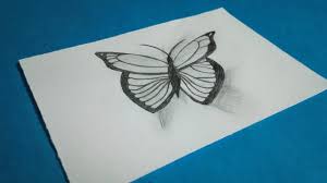 6 now draw shadow of butterfly drawing. How To Draw A 3d Butterfly Easy Drawing For Beginners Step By Step Youtube