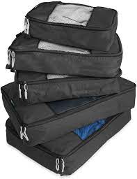 Travelwise Luggage Packing Organization Cubes 5 Pack Black 2 Small 2 Medium 1 Large Packing Organizers Amazon Com