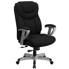 Supports up to 400 lb. Ergonomic Home Tough Enough Series 400 Lb Capacity Big Tall Black Fabric Executive Swivel Office Chair With Height Width Adjustable Arms