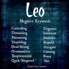 Leo Negative Keywords Withtext Aquarius Traits Zodiac Traits Negative Traits