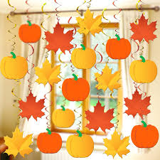 Joy is what thanksgiving is all about! Amazon Com Thanksgiving Swirls For Hanging Fall Decorations No Diy Pack Of 30 Maple Leaf Pumpkin Swirl Decorations Foil Hanging Autumn Decorations For Home Office Birthday Fall Classroom Decorations Toys Games