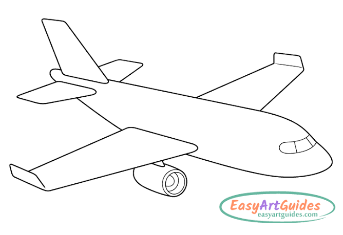 How to Draw an Airplane Step by Step - EasyArtGuides
