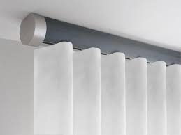 50mm Dia Tracked Ceiling Fix Curtain Pole Set In Seal Stained Wood With End Cap Finials Cortinas Interiores Disenos De Unas