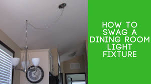 How To Swag A Light Fixture Youtube