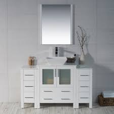 Find bathroom vanities in different styles and wood finishes at builders surplus kitchen & bath cabinets. Sydney 54 Inch Vanity With Side Cabinet Blossom Kitchen Bath Supply Corporation