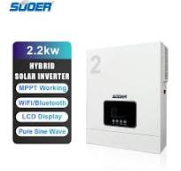 For Suoer VMS-2.2K Hybrid Solar Inverter Factory Pure Sine Wave Auto MPPT  PV Input 220VAC 12V Single Phase Inverter 2.2KW 3.2KW