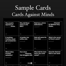 Playing virtual cards against humanity. Criminal Minds Cards Against Minds Digital Download Card Game Etsy