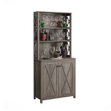 Whether your bar design includes a wet bar or dry bar (no sink), we will handcraft your custom cabinets with the same care and precision given for each piece of cabinetry produced in our shop. Elegant Wall Bar Cabinet Stone Gray Home Source Target