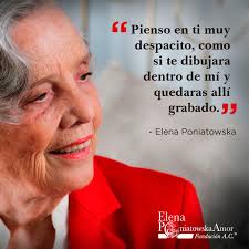 FRASES "Pienso en ti muy despacito, como si te dibujara dentro de mí y  quedaras allí grabado". -Elena Poniatowska #LaFraseDelDia  #LeerEsUnaAventura #PorAmorAlArte #ElenaPoniatowska #Cultura  #ContigoEnLaDistancia #Literatura #Escritores #FelizViernes ...