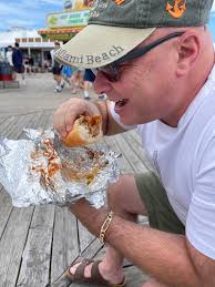Jersey boardwalk, Seaside Heights. Sausage and peppers at Midway. Oh so  good!